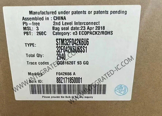 STM32F042K6U6 マイクロコントローラー MCU 32ビットシングルコア MCU 48MHz埋め込みMCU