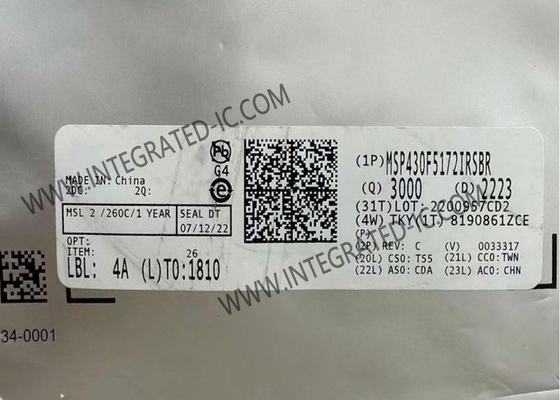 MSP430F5172IRSBR マイクロコントローラー MCU 16ビット MCU 25MHz ミックス信号 マイクロコントローラー
