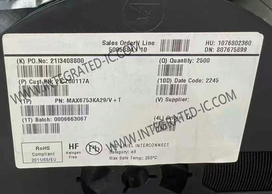 MAX6753KA29 集積回路チップ μP リセット回路 コンダッシター調節可能なリセット/ウォッチドッグタイムアウト遅延