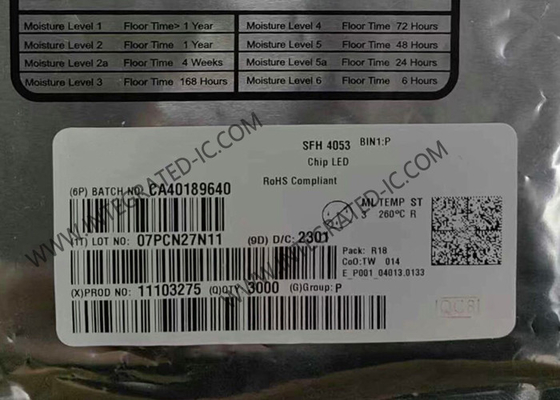 SFH4053 集積回路チップ 1.6V 70mA 高功率赤外線発射器