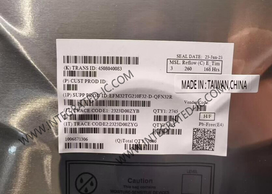 EFM32TG210F32-D-QFN32R マイクロコントローラ MCU 32ビット マイクロコントローラ 32MHz ティニ・ゲッコ MCU IC