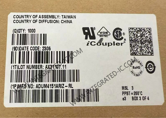 ADUM4151ARIZ 統合回路チップ 5000Vrms デジタルアイソレーター SOIC20 SPI アイソレーター