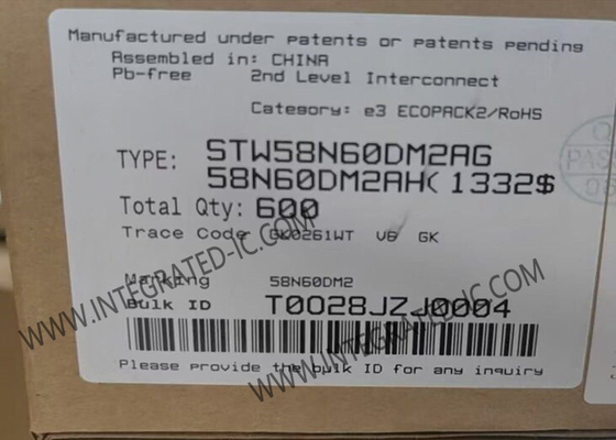 STW58N60DM2AG 集積回路チップ 自動車用 Nチャネル 600V 50A パワー MOSFET トランジスタ