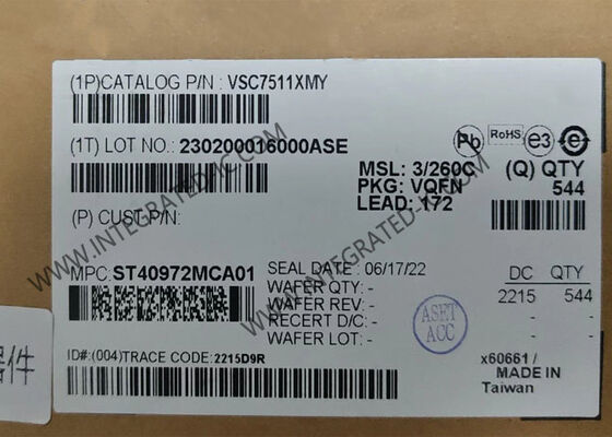 VSC7511XMY イーサネットIC 1.2V 4ポート層-2 ギガビット イーサネット スイッチ VQFN-172 パッケージ