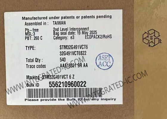 STM32G491VCT6 マイクロコントローラー MCU 170MHzまで 32ビットARM コルテックス-M4 MCU LQFP-100