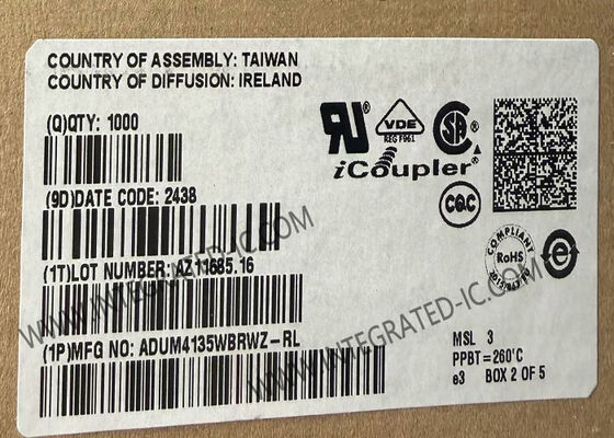 ADUM4135WBRWZ 集成电路芯片 4.61A 5000Vrms 单通道栅极驱动器 IC SOIC16