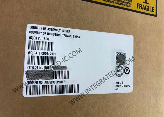 AD7689BCPZ 16 ビット 8 チャンネル 250 kS/s アナログ - デジタル コンバータ集積回路チップ LFCSP-20